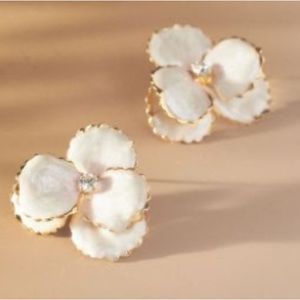 The pink reef flower earrings